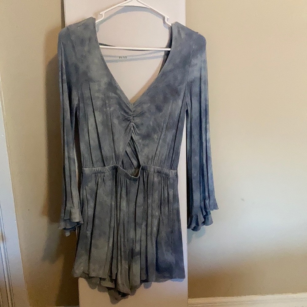 Soft blue romper with cutout
